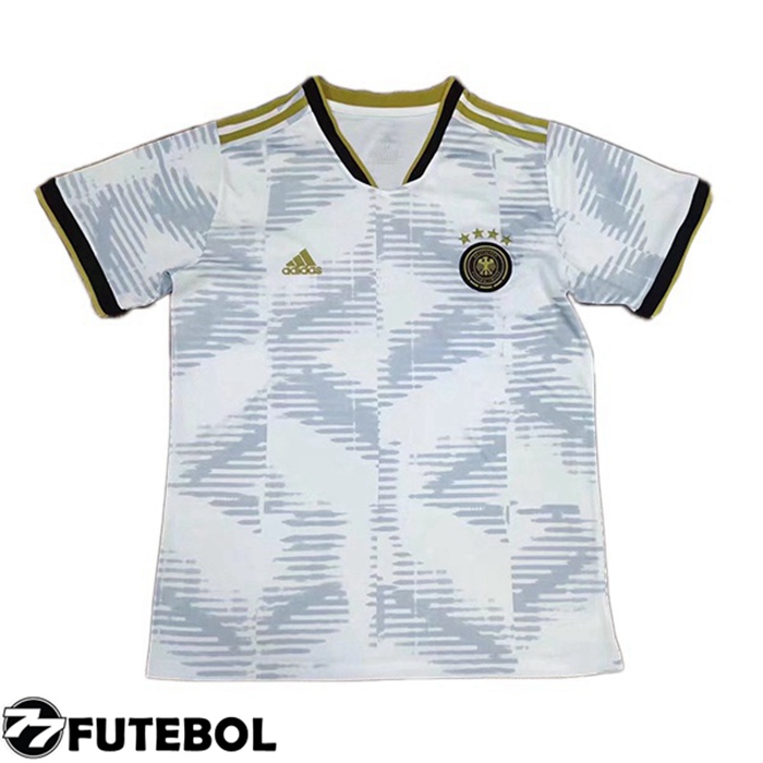 A Nova Camisa Alemanha Home Branco Version Leak Copa Do Mundo 2022 Baratas