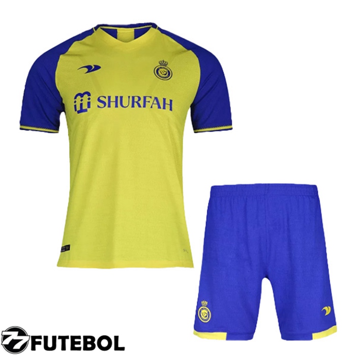 Camisas De Futebol Al-Nassr FC Infantil Home Amarillo 2022/2023