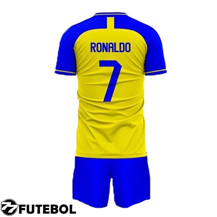 Camisas De Futebol Al-Nassr FC (RONALDO 7) Infantil Home Amarillo 2022/2023