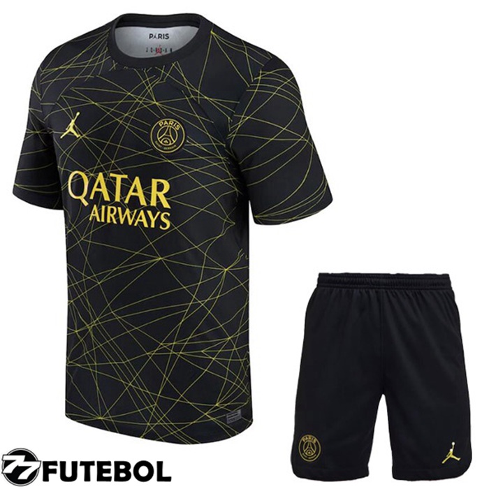Camisas De Futebol Paris PSG Infantil Fourth Negro 2022/2023