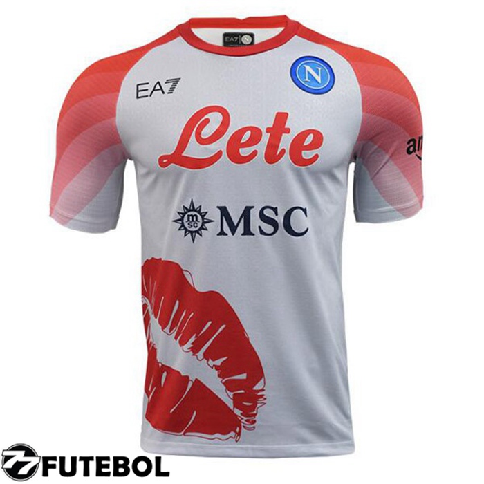 Camisas De Futebol SSC Napoli Día de San Valentín Branco Rosado 2022/2023